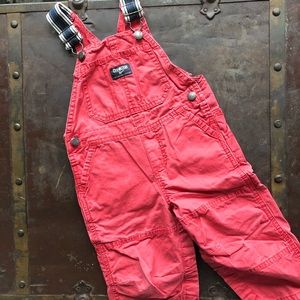 OshKosh B’Gosh Red Overalls 18mo